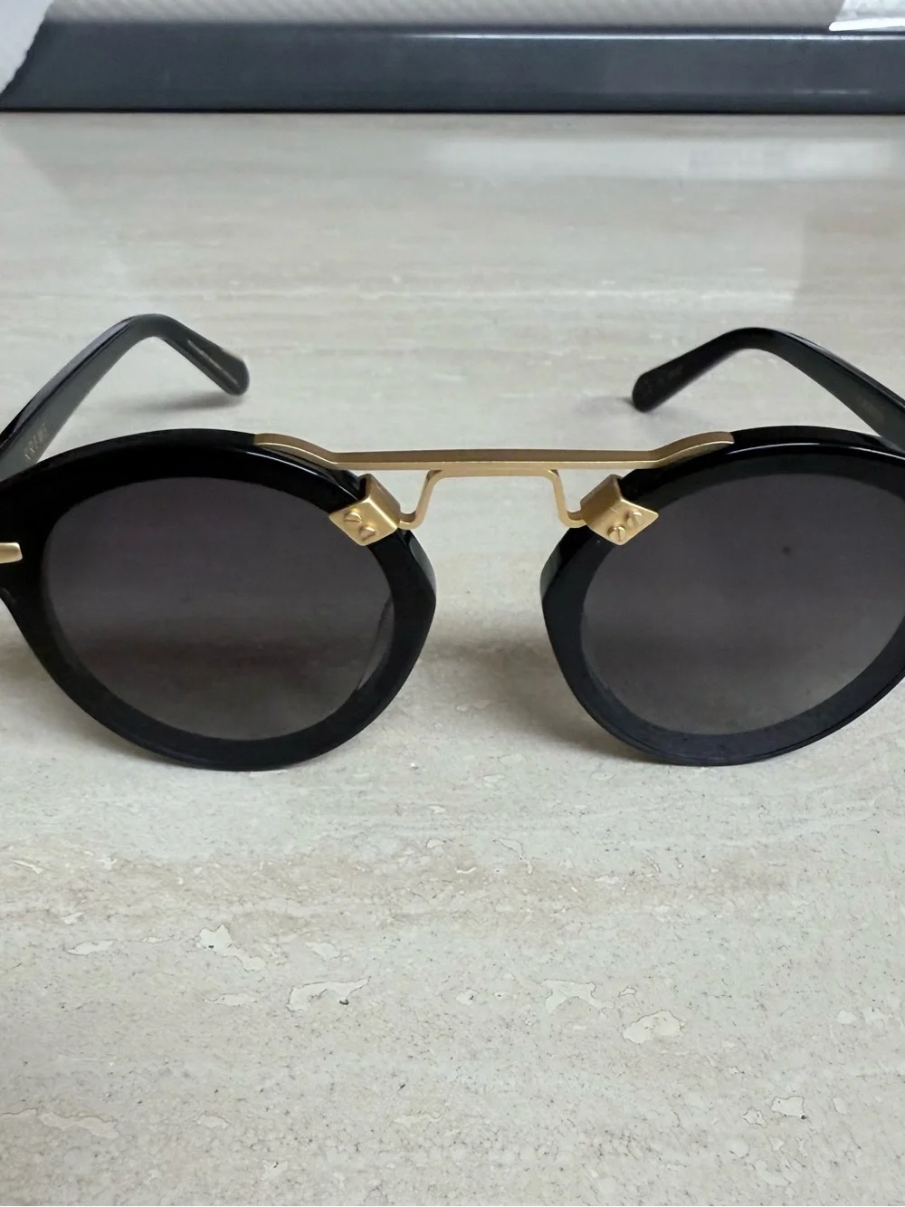 Krewe STL Nylon Black + Shadow 24K Polarized Sunglasses